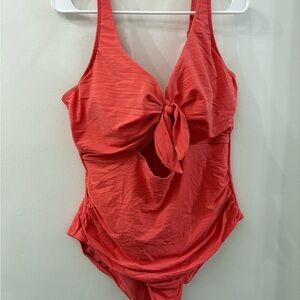 Artesands One-Piece coral Swimsuit with Front Tie - size D/DD women’s (16+)